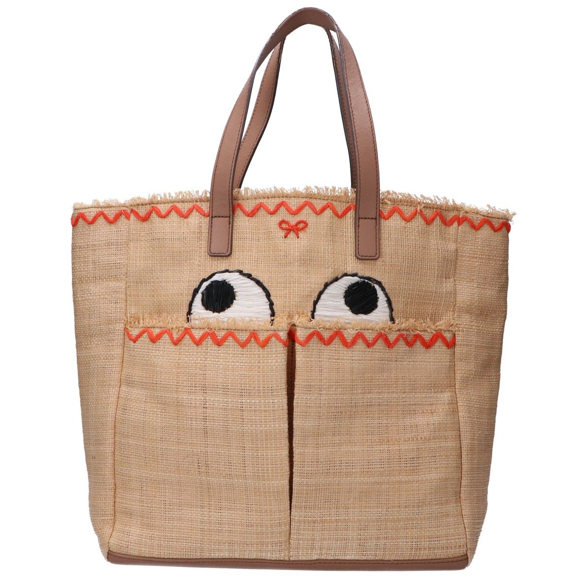 Anya Hindmarch アニヤ ハインドマーチ NEVIS STRAW EYES アイズ 