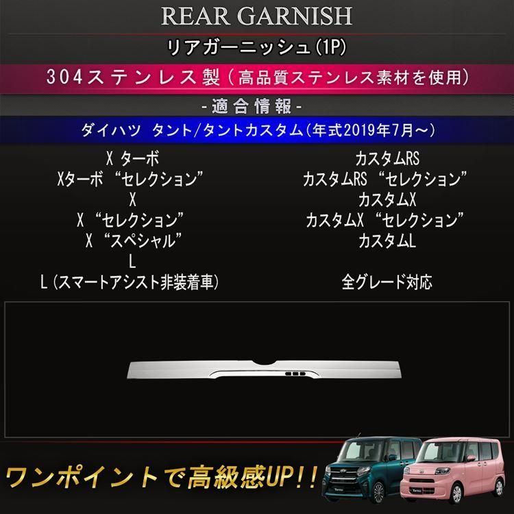 タント LA650S LA660S リアゲート ガーニッシュ エンブレム周り カスタム パーツ DAIHATSU TANTO TANTO CUSTOM