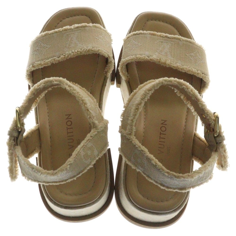 ☆ ぽぽろ様LOUIS VUITTON 箱付き ブラウンストラップサンダル ３５ LOUIS VUITTON (ルイヴィトン) 24AW マヤライン モノグラム
