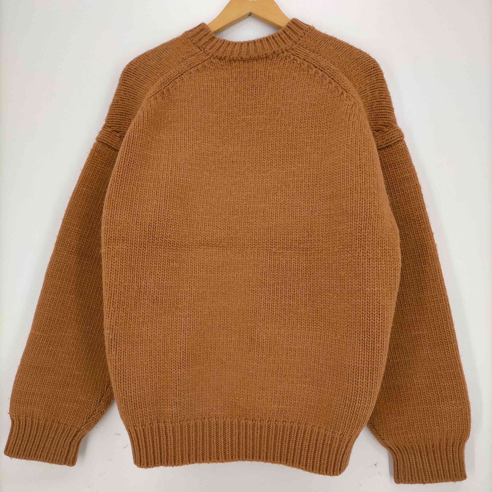 オーラリー AURALEE SUPER MILLED BIG KNIT クルーネックプルオーバー 