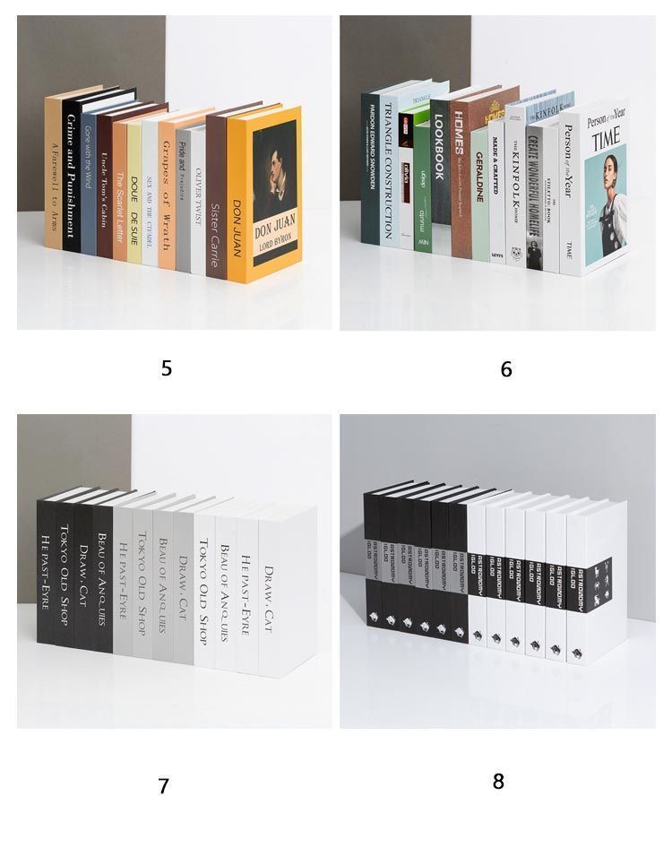 Amazon.co.jp: デコレーションブック インテリアブック インテリア雑貨 紙製 軽量 ダミー 撮影小道具 置物 5冊セット : 家電＆カメラ 8冊セット インテリアブック 雑貨 撮影小物 小道具