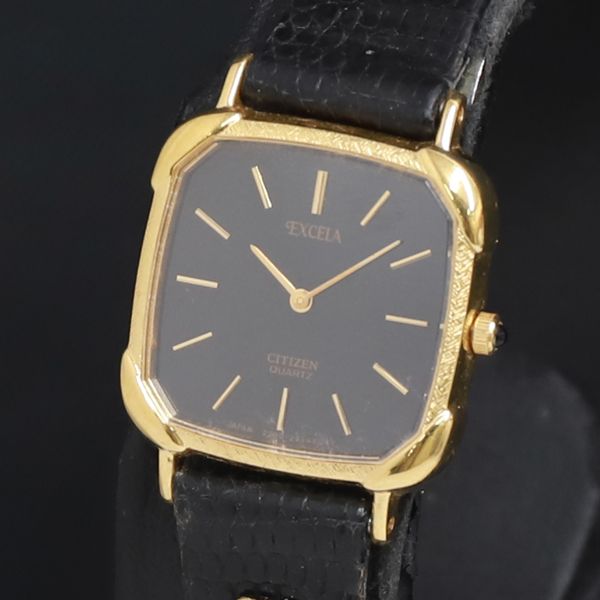 QZ シチズン EXCELA 2200-222547 黒文字盤 レディース腕時計 2000000