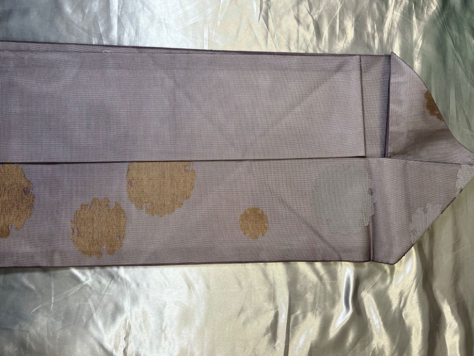 夏帯超豪華絢爛綺麗美品長さ369cm紗紫金銀輪名古屋正絹(新品） - メルカリ