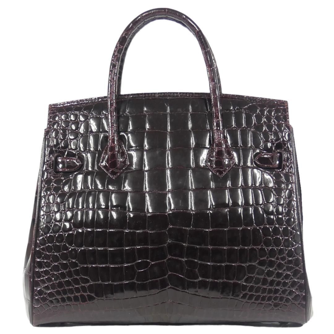 JRA クロコダイル ハンドバッグ 本革 レザー レディース 茶 NR3639