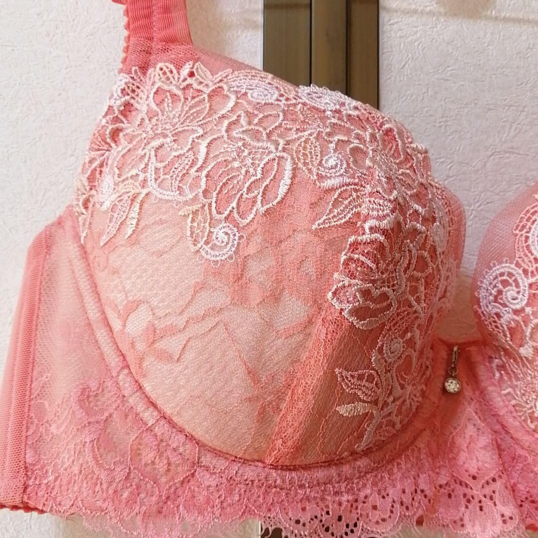 Wing レシアージュ ブラジャー＆ショーツセット D75/M オレンジ