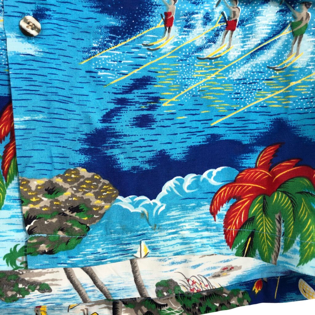 80s ocean pacific オーシャンパシフィック　op usa Vintage Ocean Pacific Op Blue Striped Shirt 80s 90s Surf