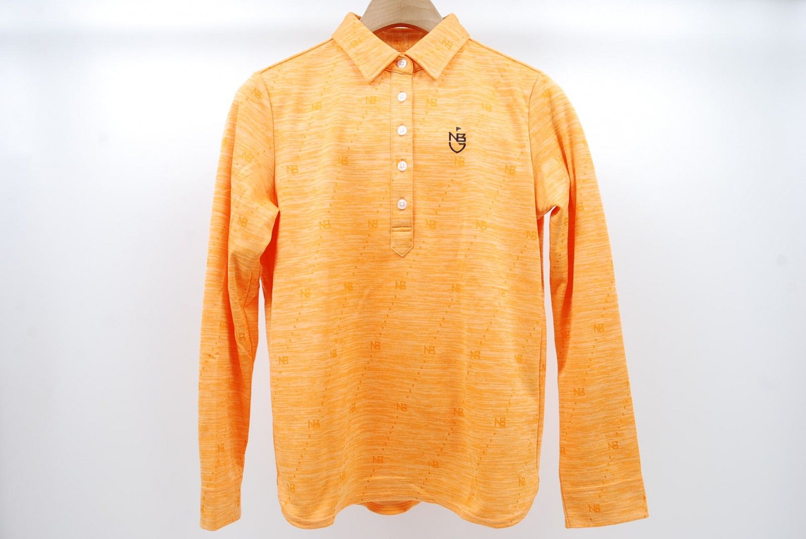 中古 レディース ニューバランスゴルフ New Balance golf 長袖ポロシャツ 2(L) オレンジ