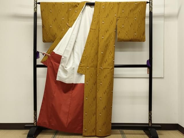 平和屋着物□上質な紬 絣間道 正絹 逸品 CAAQ9952oy - メルカリ 