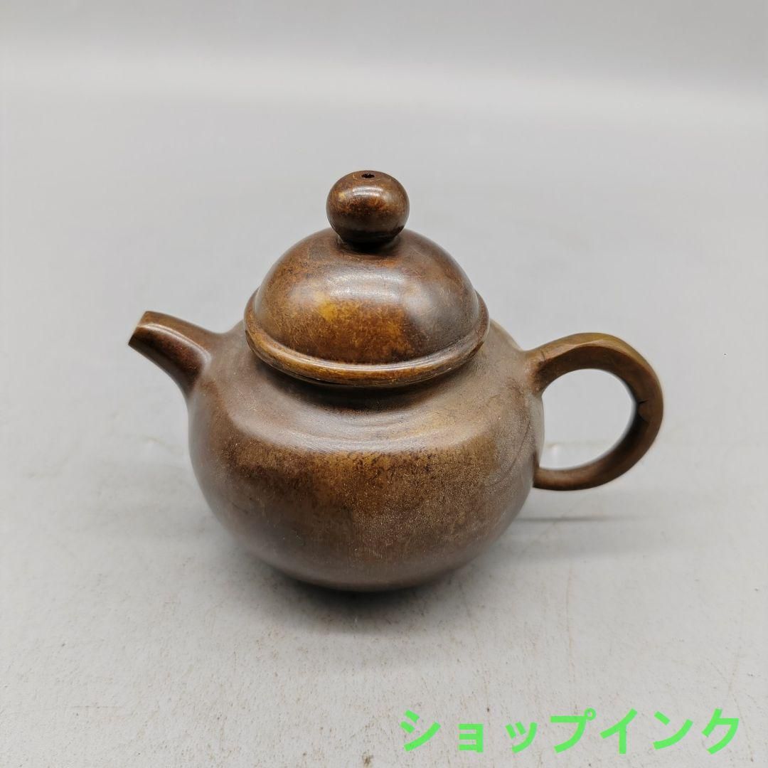 銅器 茶壺 小茶壺 茶道具 煎茶器 工芸品 置物 銅器 茶壺 小茶壺 茶道具 煎茶器 工芸品 置物 - メルカリ