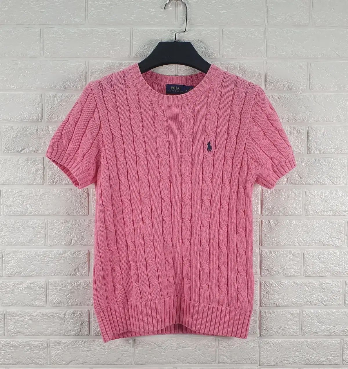 M POLO RALPH LAUREN ポロラルフローレン ケーブル 半袖 ニット