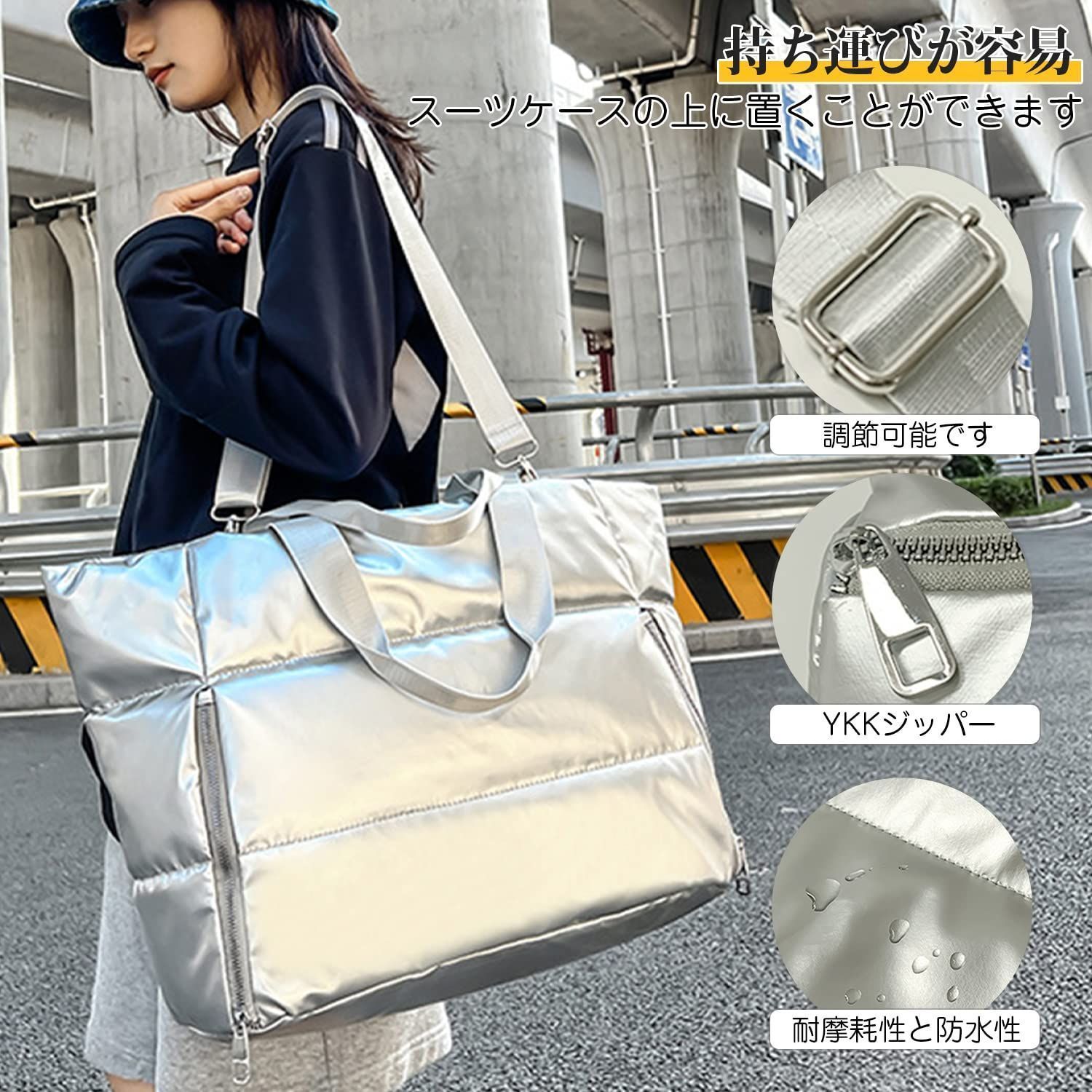 新品】35Lの大容量！旅行やジム・ヨガにも便利な万能ボストンバッグ 