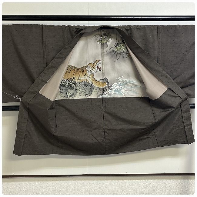 美品 髭紬　丈167 裄67.5 美品 髭紬 丈167 裄67.5