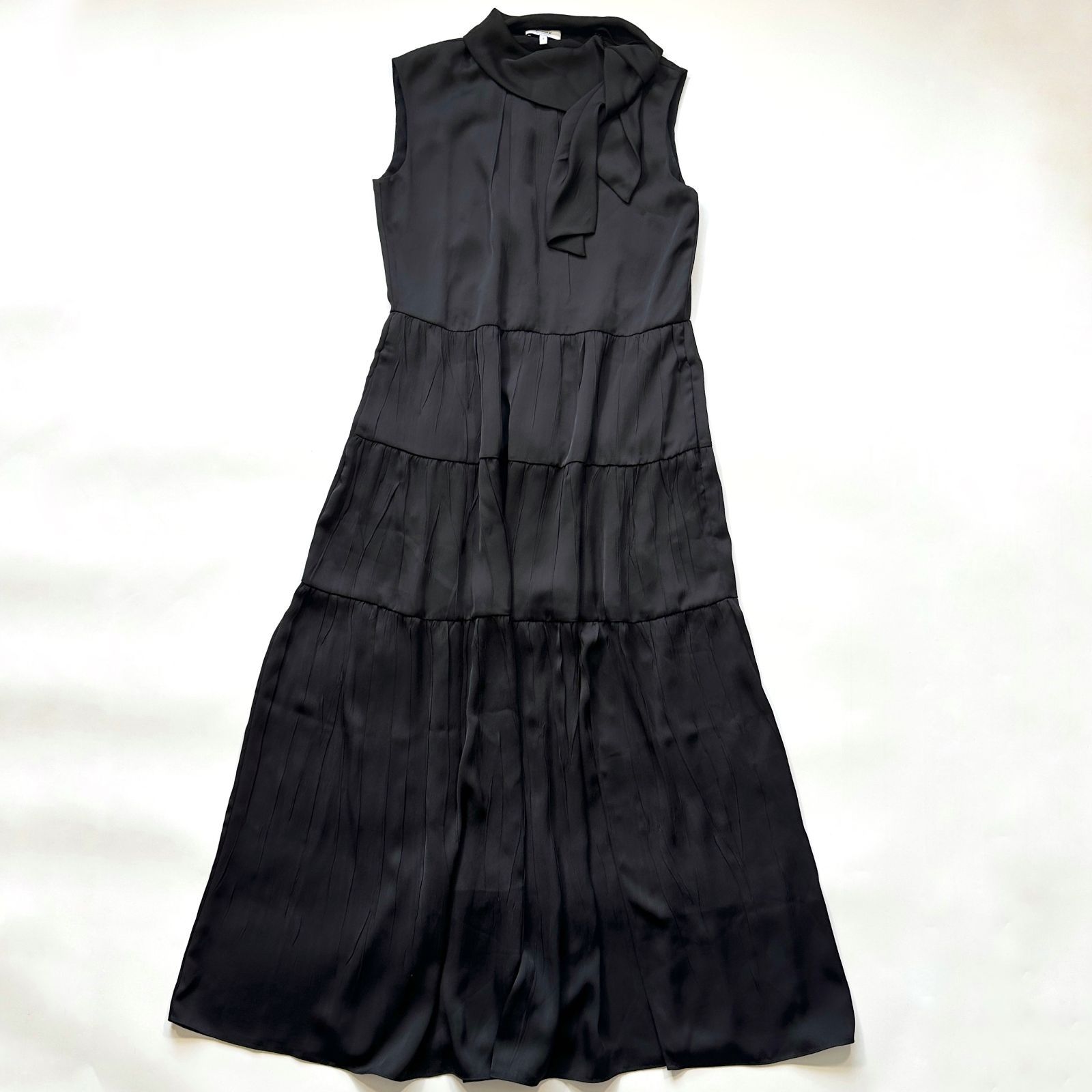 希少♡上品【Theory】ティアード ノースリーブ ワンピース 美品】theory project セオリープロジェクト ノースリーブ