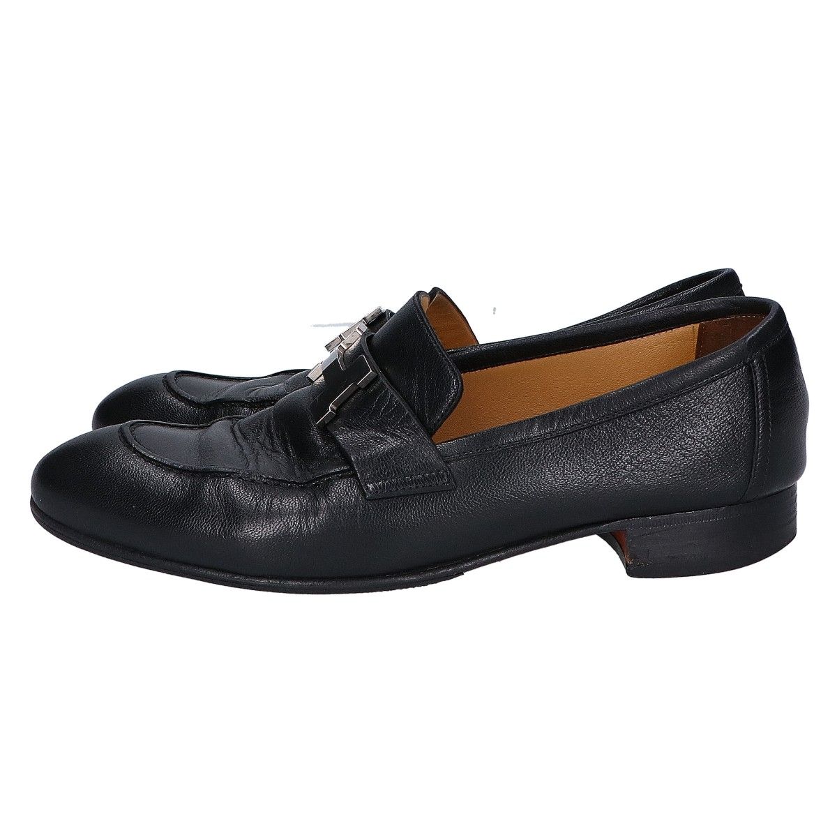 HERMES エルメス モカシン シルバー金具 レザー 40 1/2 - メルカリ