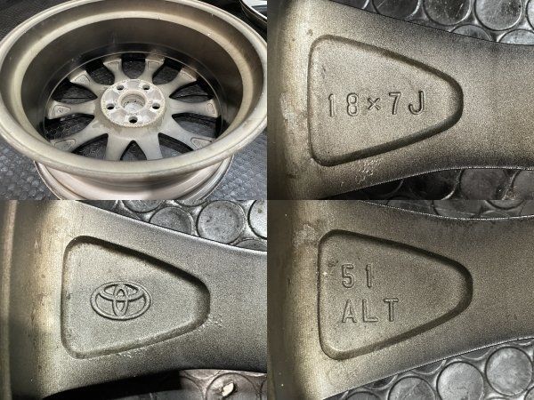 トヨタ 50系 新車外し エスティマ アエラス 純正ホイール 4本18インチ