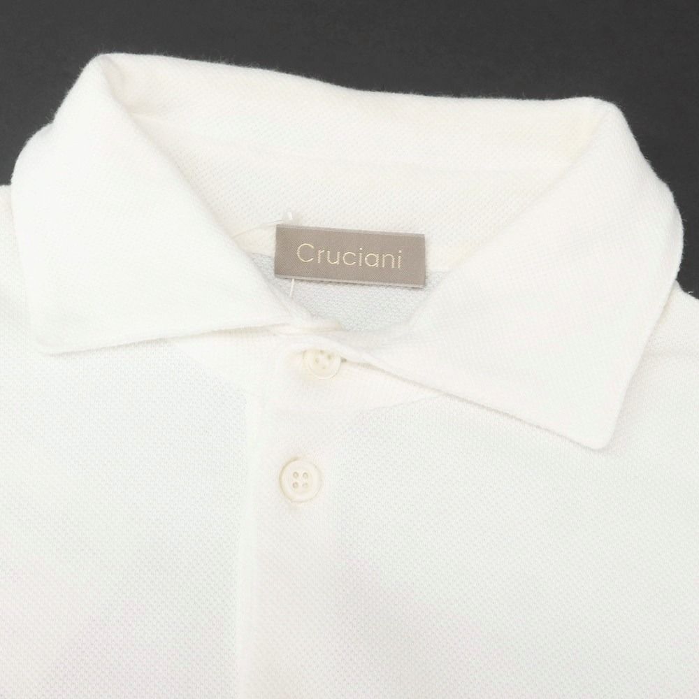 中古】クルチアーニ CRUCIANI 鹿の子コットン 半袖ポロシャツ