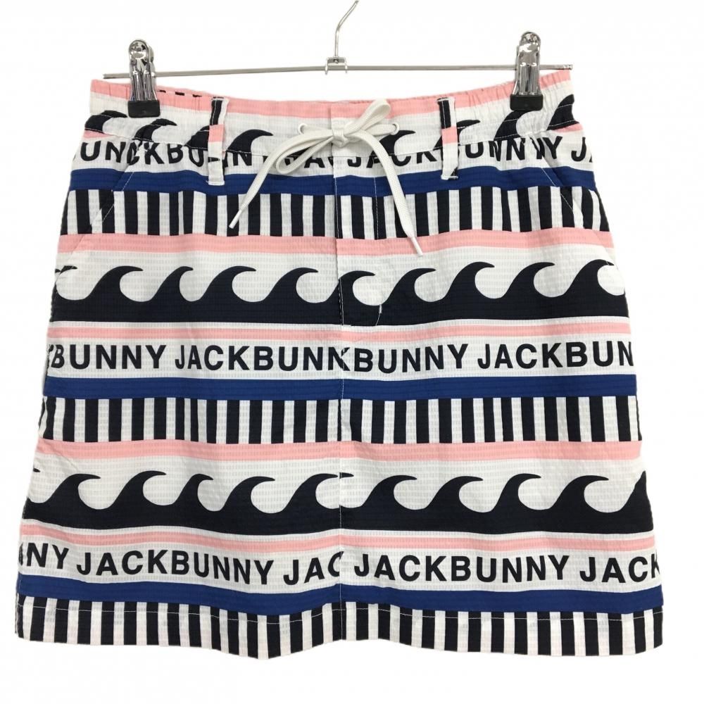 ジャックバニー　スカート　ボーダー サイズ：2 JACK BUNNY ジャックバニー インナー付 ストレッチ