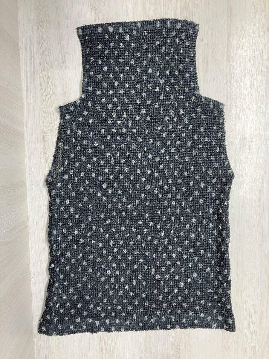 ISSEY MIYAKE me MI03FR647 イッセイミヤケミー ノースリーブ タートルネック シャツ レディース ブラック 水玉 サイズ不明