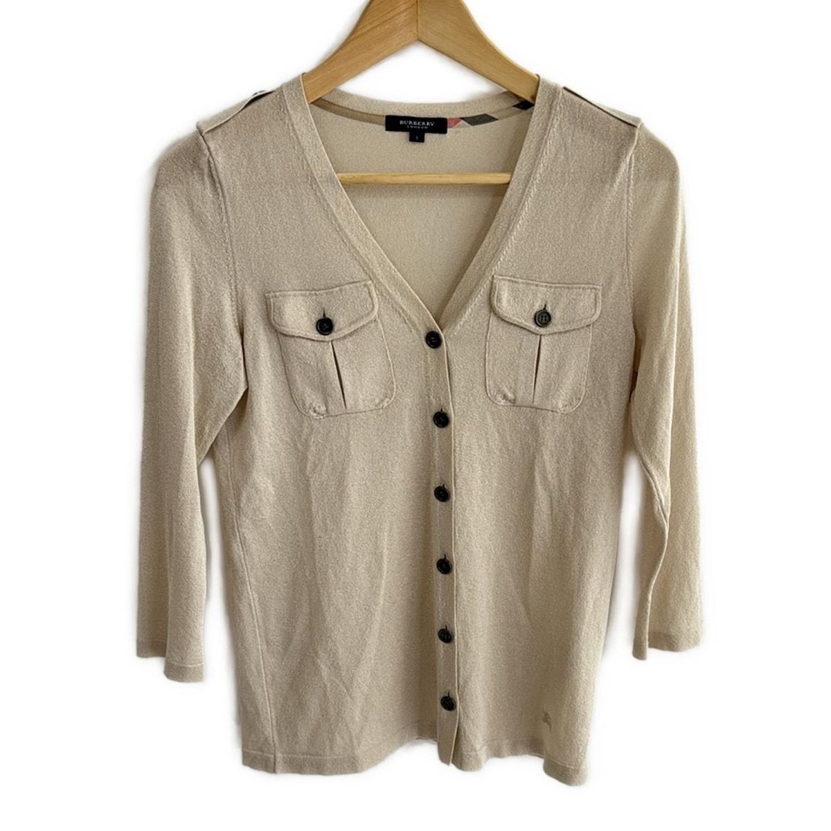 美品BURBERRY ベージュ カーディガン S 4119224D0153_m1_a001.jpg