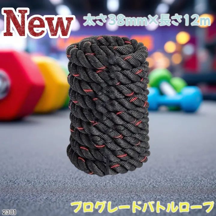 トレーニングロープ バトルロープ 50mm x 長さ15m プログレード2385