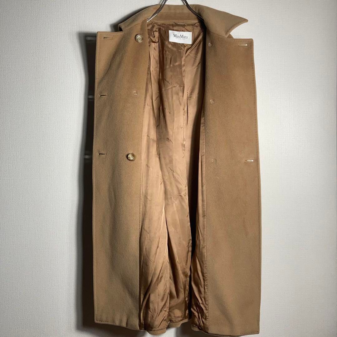 【最高級】 白タグ MaxMara カシミヤ混 ダブル チェスターコート黒♪ 最高級】 白タグ MaxMara カシミヤ混 ダブル チェスターコート黒♪