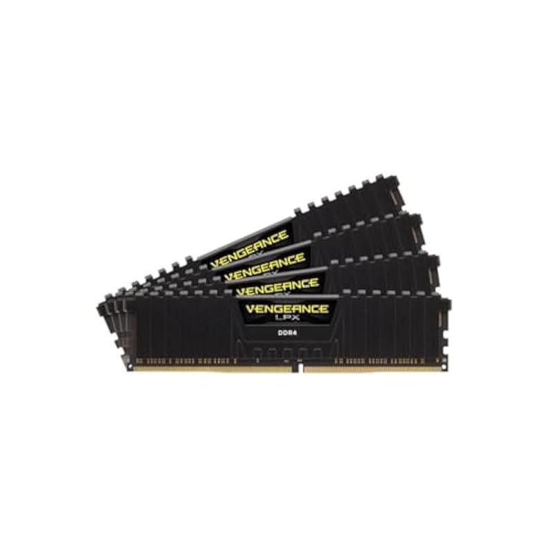 CORSAIR DDR4 メモリモジュール VENGEANCE LPX シリーズ ブラック 8GB×4枚キット CMK32GX4M4B3200C16