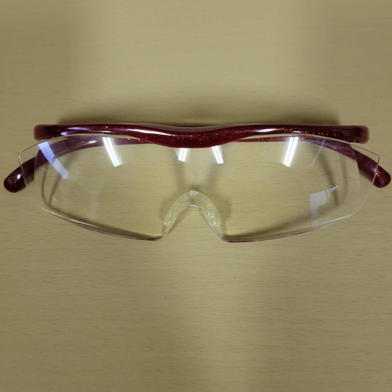 ハズキルーペ HAZUKI 1.6倍 レッド 赤 メガネ 眼鏡 ルーペ 拡大