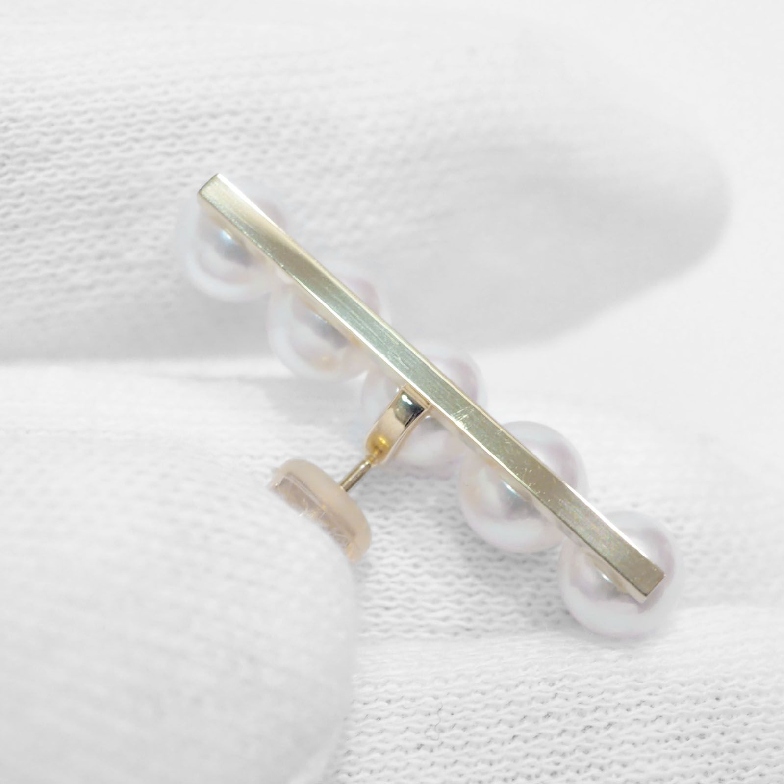 TASAKI タサキ バランス プラス あこや真珠 K18YG ピアス 約5.3g