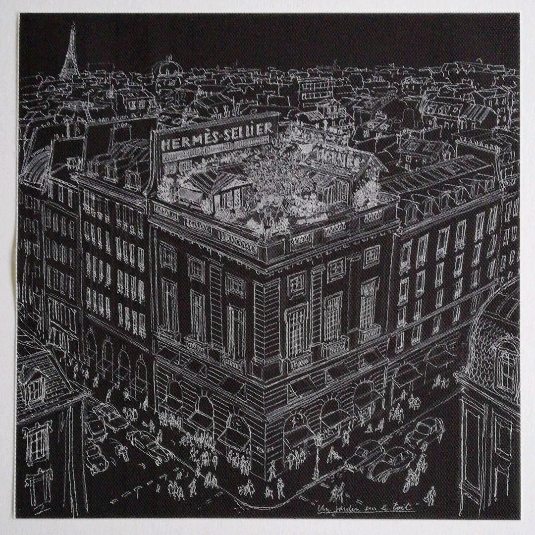 アートポスター サントノレ 屋上庭園ブラックバージョン 20