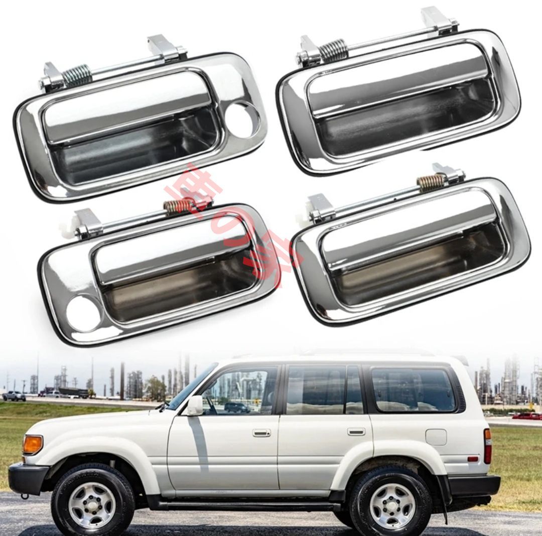 トヨタ ランドクルーザー 80系 ドアハンドル4点セット ドアノブ ハンドルレバー 旧車 レストアパーツ ランクル80 互換 汎用品