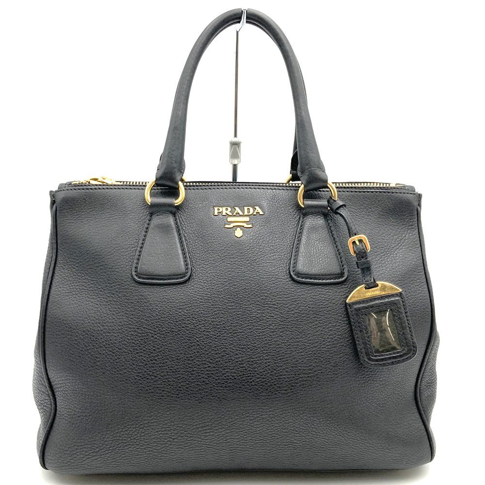 PRADA プラダ ハンドバッグ レザー ブラック ハンドバッグ