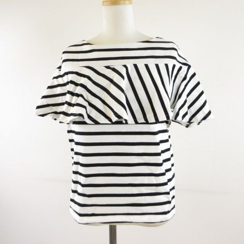 BEAUTY&amp;YOUTH UNITED ARROWS - BEAUTY&amp;YOUTH コットンケープフリルカットソー ボーダー柄 BEAUTY&YOUTH UNITED ARROWS - BEAUTY&YOUTH コットンケープ