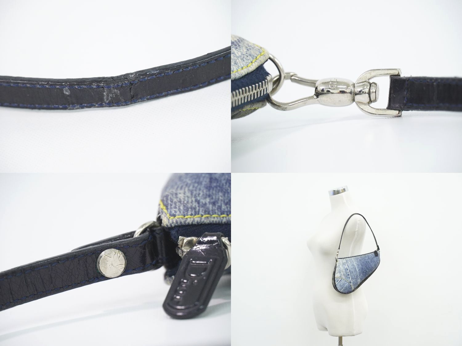 本物 クリスチャン ディオール Christian Dior サドル デニム