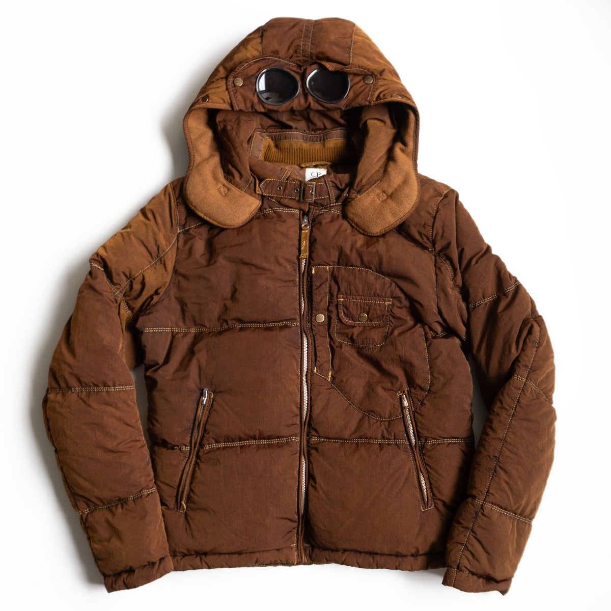 美品】C.P. COMPANY【FROST DYED GOGGLE DOWN JACKET】46 ゴーグル