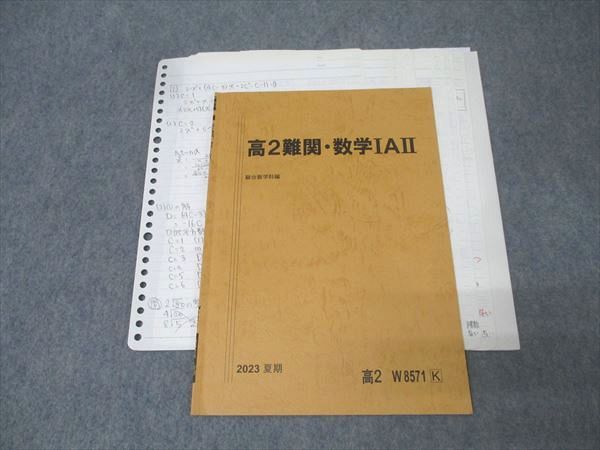 裁断済み難関・数学ⅢC テキスト 2024 夏期講習 駿台 駿台 高2難関