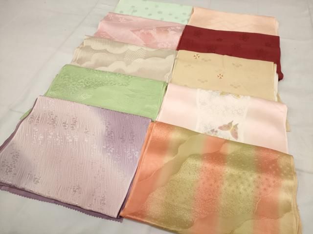 平和屋着物☆和装小物 上質な帯揚げ 10枚セット 逸品 AAAO4137ps