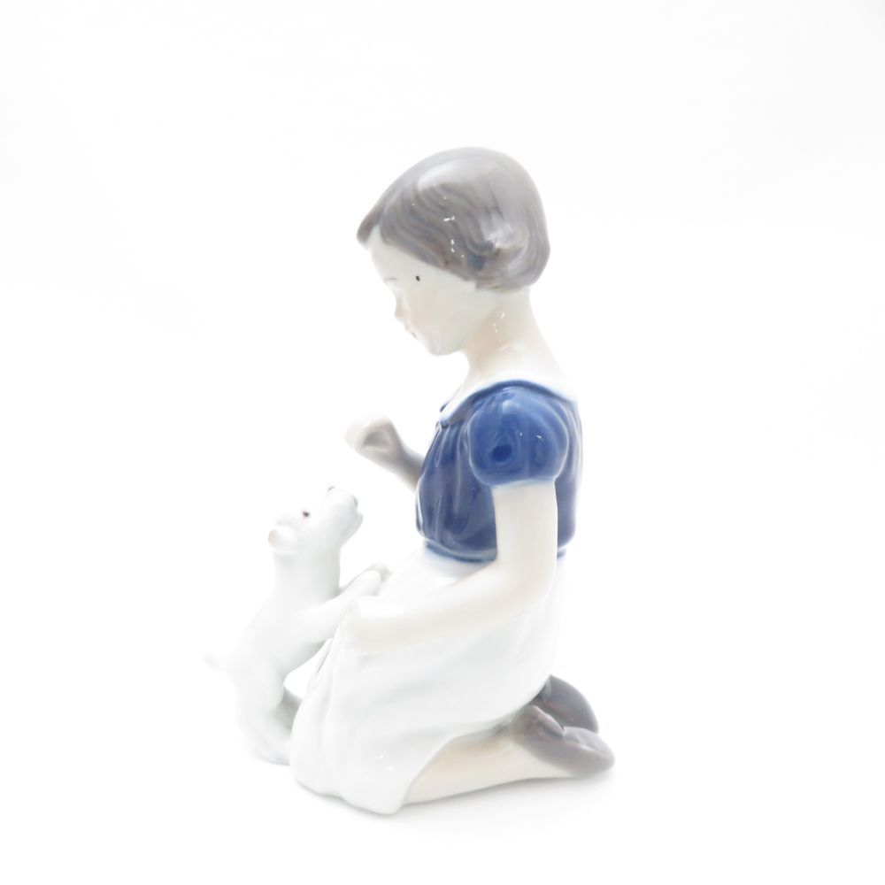 美品 ROYAL COPENHAGEN ロイヤルコペンハーゲン 少女と犬
