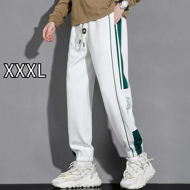 [XXXL]メンズ ファッション 服 男性用 オシャレ シンプル 大人 かっこいい 大きいサイズ ストリート 紳士服 厚手 パンツ 夏 ファッション ズボン スウェットパンツ アメリカン ストライプ スポーツ カジュアル ズボン