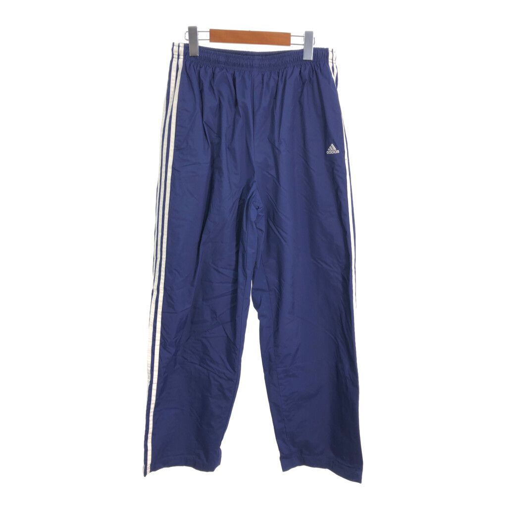 00年代 adidas アディダス ナイロン トラックパンツ スポーツ ネイビー