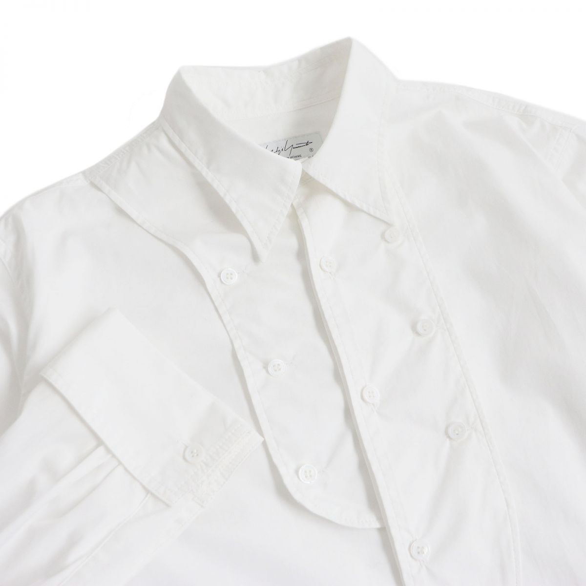 極美品□ヨウジヤマモト プールオム HJ-B07-001 MULTI-BUTTON SHIRT