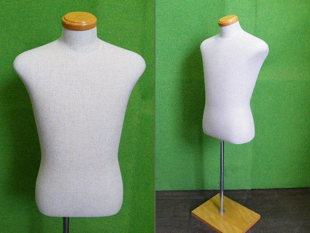 メンズトルソー 芯地ニット張り FRPボディ P-148