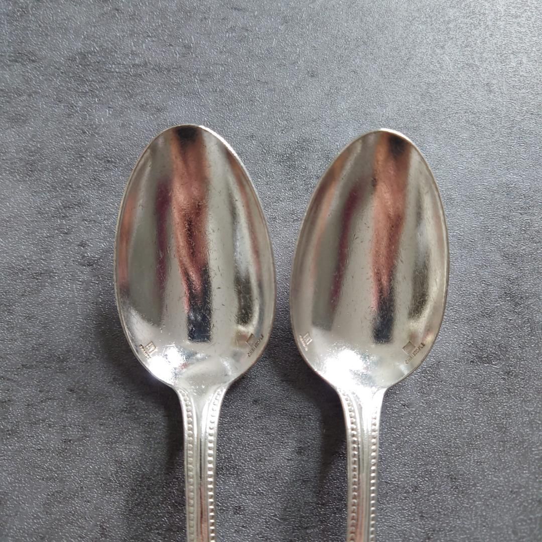 Christofle クリストフル パール スプーン 2点 BOX付ヴィンテージ 希少 クリストフル パール デザートスプーン 2点 - メルカリ