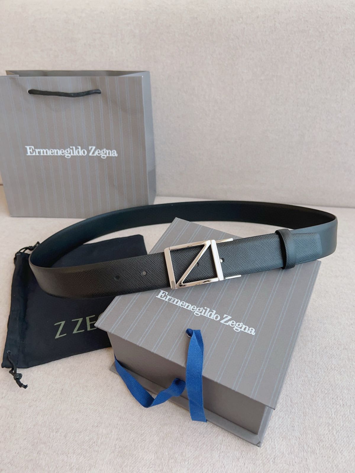 今日WTO】Zegna ゼニア レザーベルト-EC32 - メルカリ
