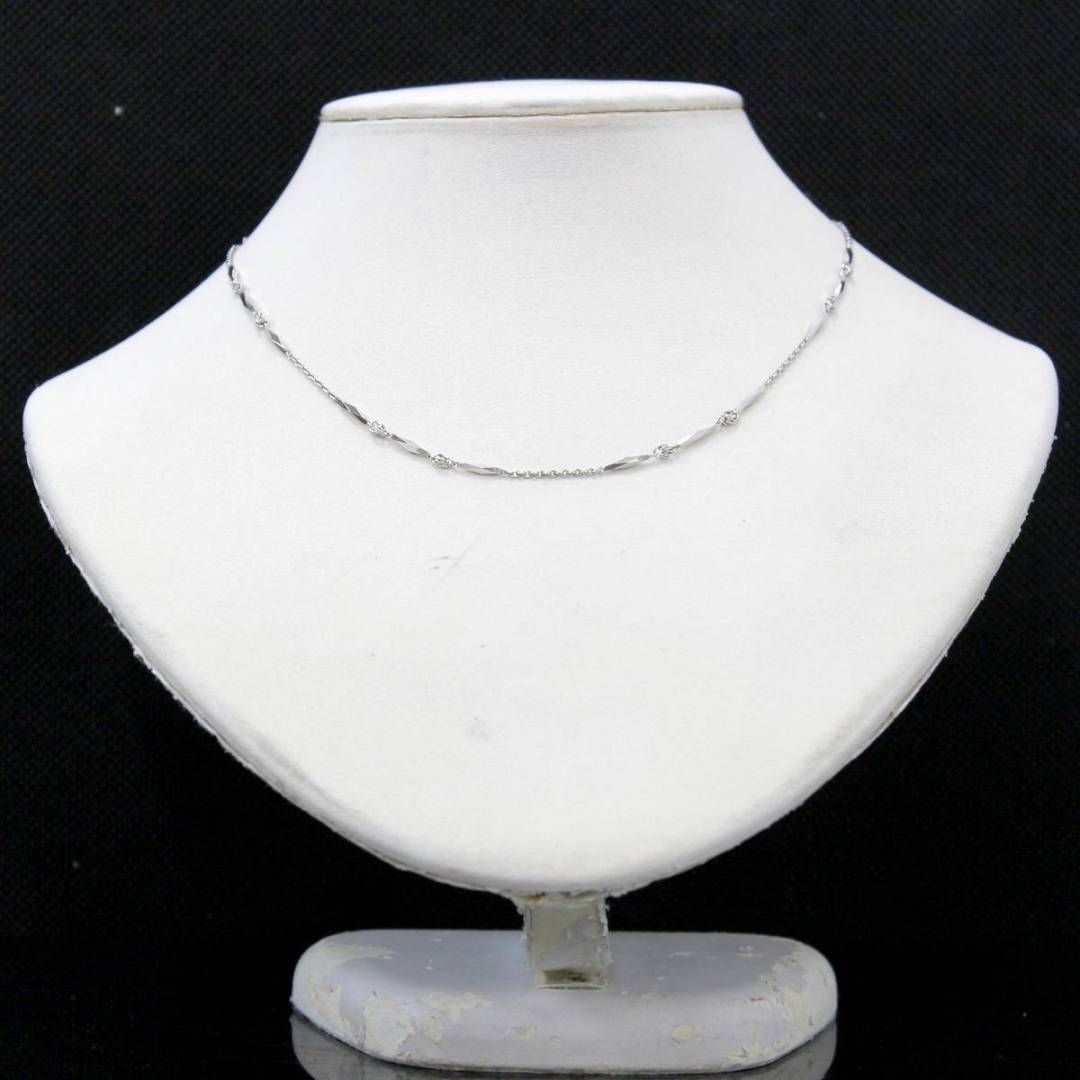 Pt850/プラチナ850 切子ネックレス 造幣局検定刻印有り 約41.8cm 約7.6 