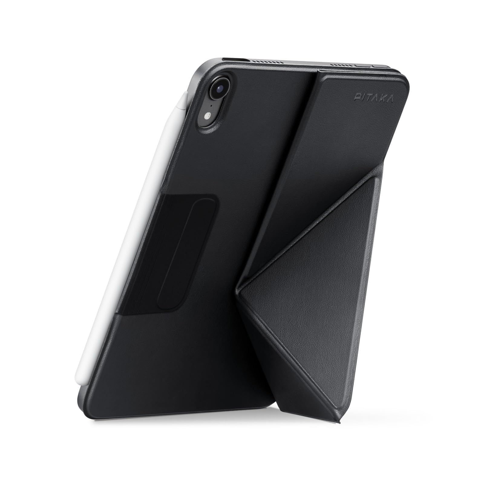 PITAKA iPad mini7 ケース A17 Pro 2025 第7世代 iPad mini6 ケース 2021 第6世代 8.3インチ 横置＆縦置 タブレットスタンド 磁気吸着 超スリム 軽量 薄 衝撃保護 折りたたみ 角度調整