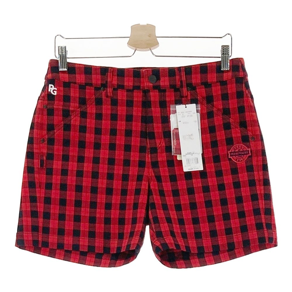 サイズ 2 PEARLY GATES パーリーゲイツ 055-1232004 ショートパンツ チェック柄 レッド系 240101475265 ゴルフウェア レディース ストスト