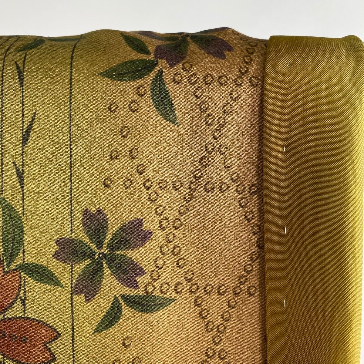 小紋 身丈169.5cm 裄丈68cm L 袷 名古屋帯セット やまと 桜 市松模様  