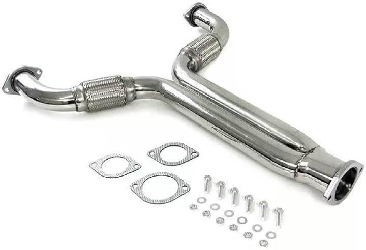 KURT ECP ニッサン フェアレディ | Z33 スカイライン CPV35 オール ステンレス Ｙ型パイプ フロントパイプ マフラー VQ35DE VQ35HR 車用 Φ60-Φ76.3 ガスケット ボルト 付属 排気効率上昇 パワーアップ
