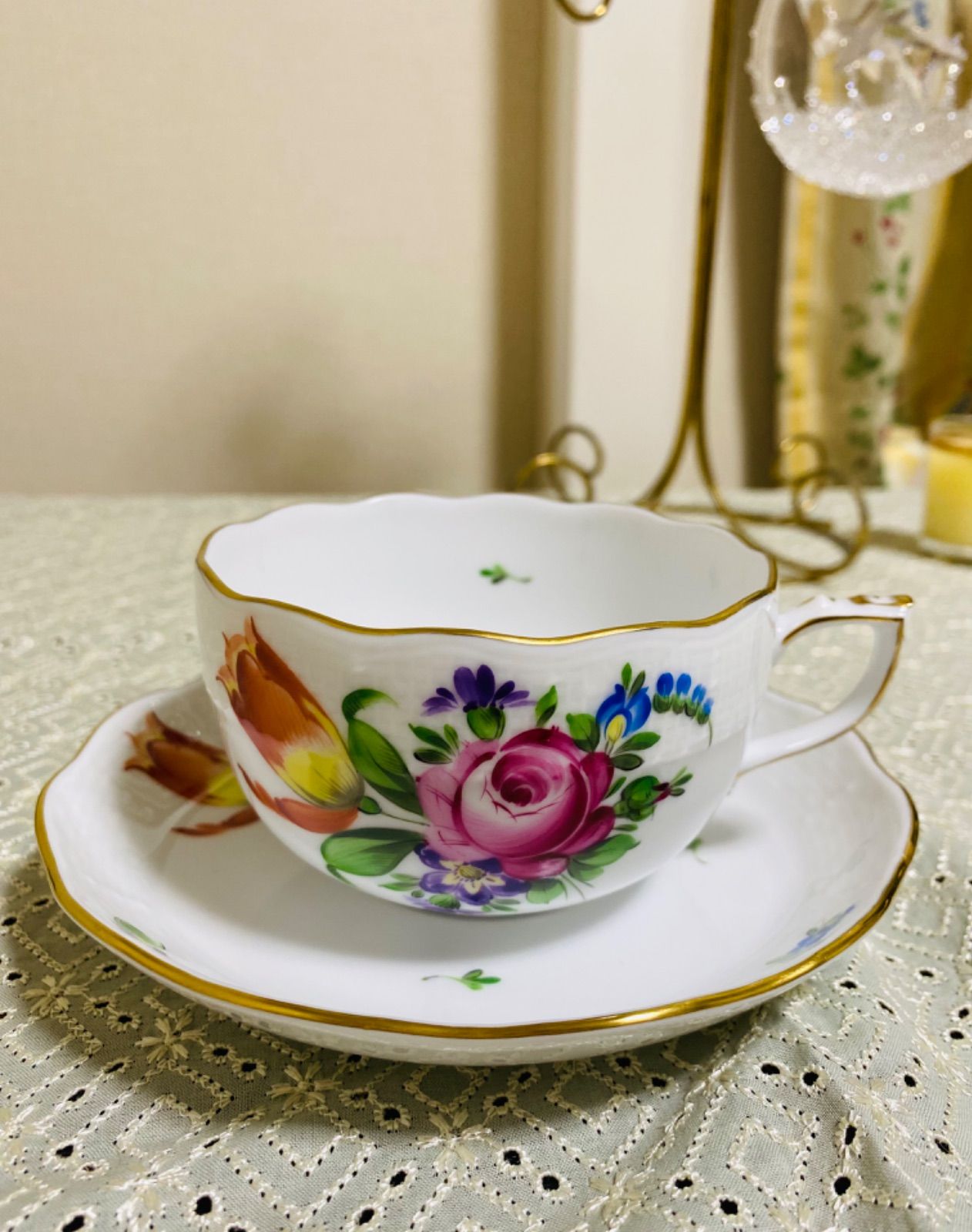 HERENDヘレンド チューリップの花束 小物入れ ヘレンド