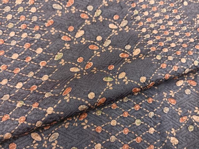 平和屋着物＃道行コート 斜線文 暈し染め ロング丈 正絹 逸品 CAAT5993id